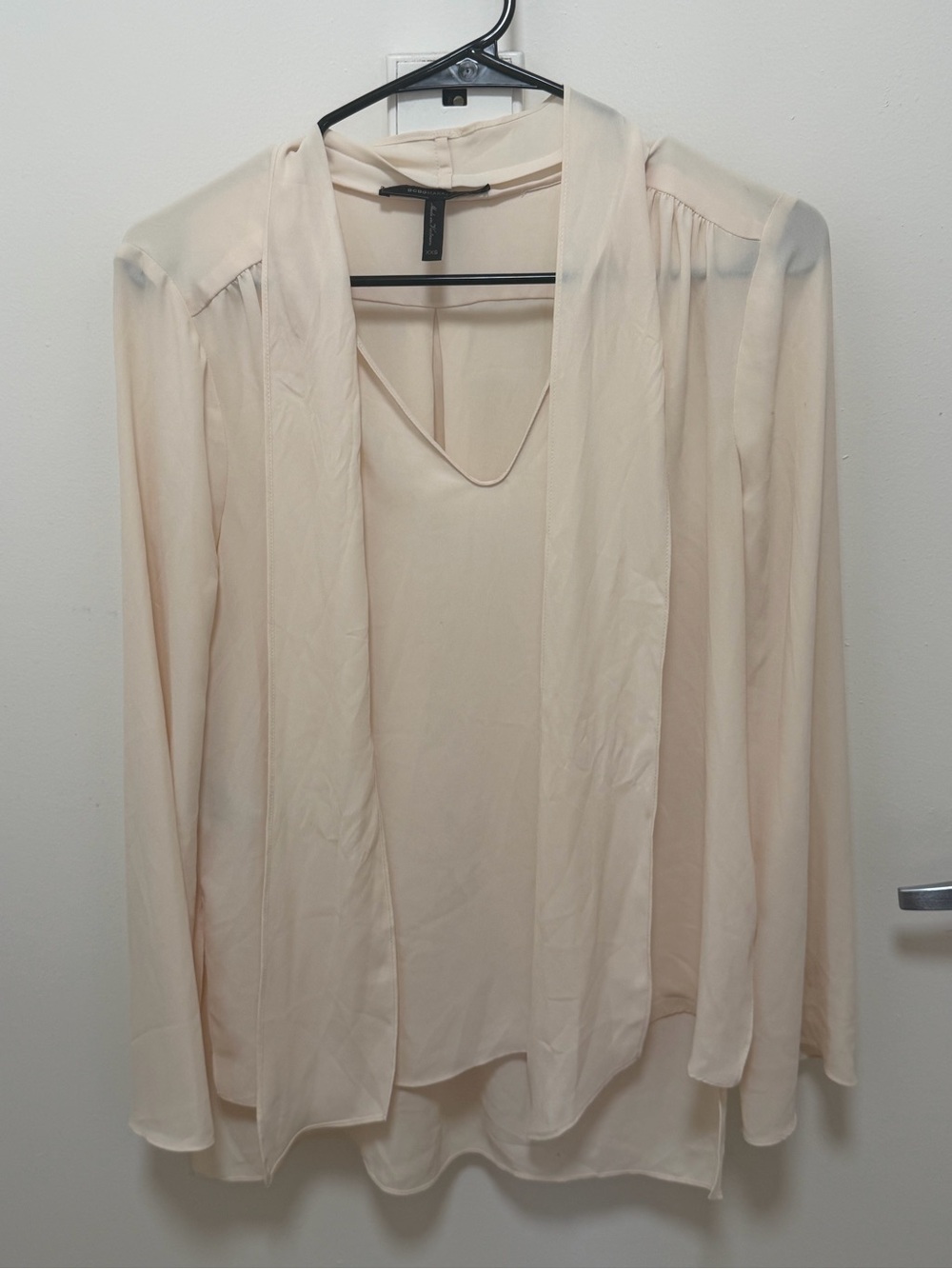 BCBGMaxAzria Cream Lightweight Layered Blouse